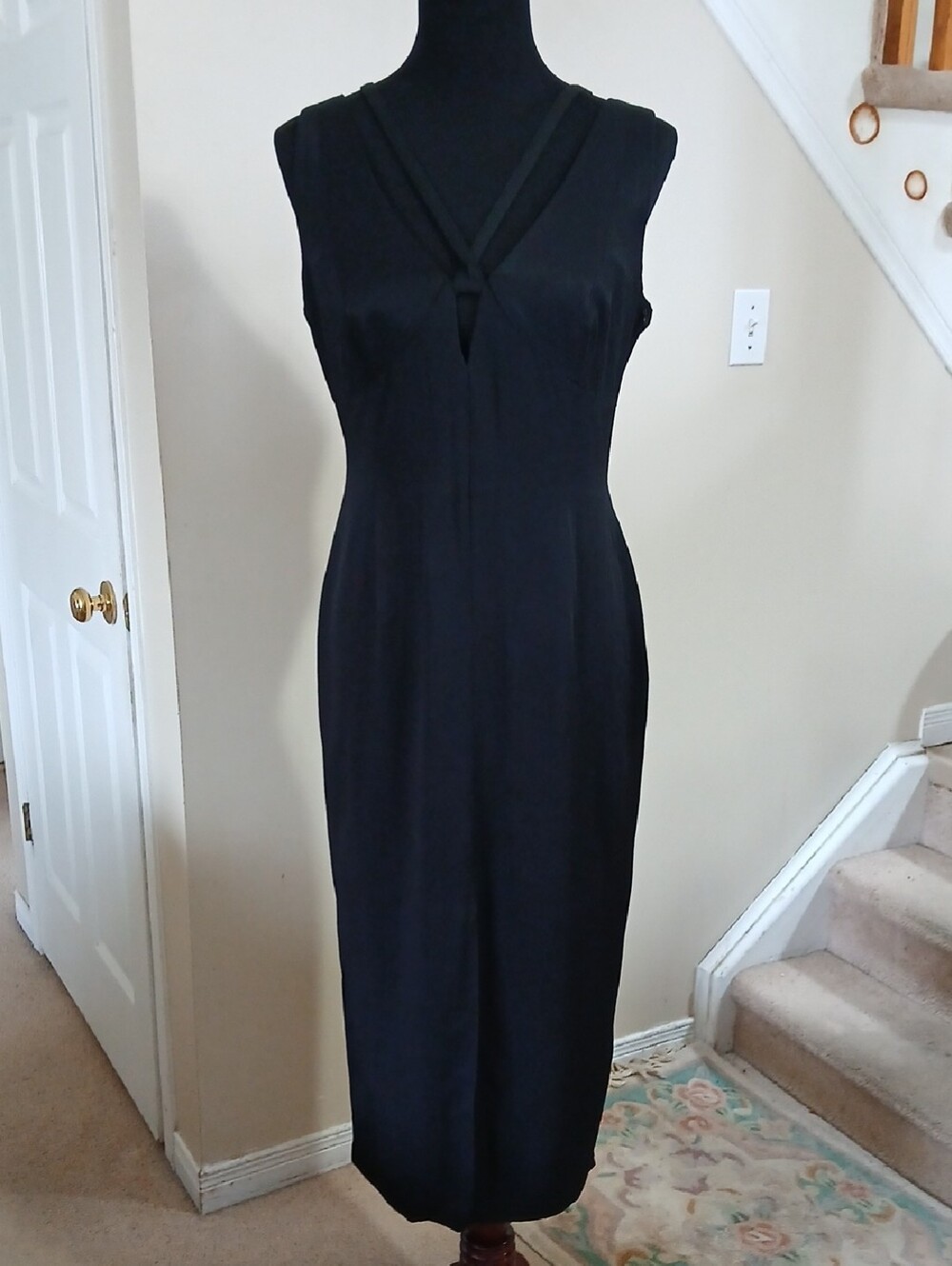 10 Joseph Ribkoff Black Sleeveless Midi Dress Vintage